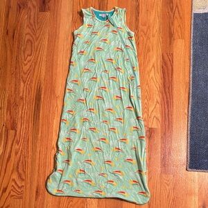 Posh Peanut Teal Baby Sleep Sack with Rainbow Accents